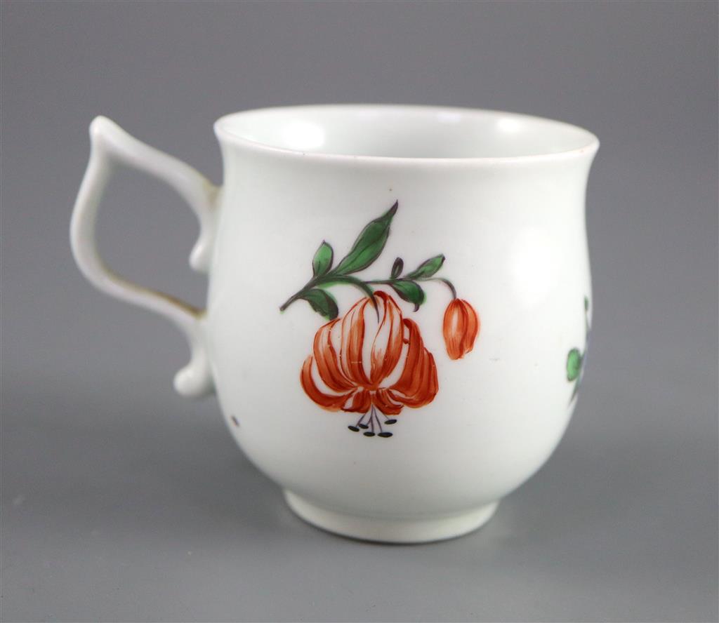 A Worcester bell-shaped coffee cup, c.1760, 6cm high